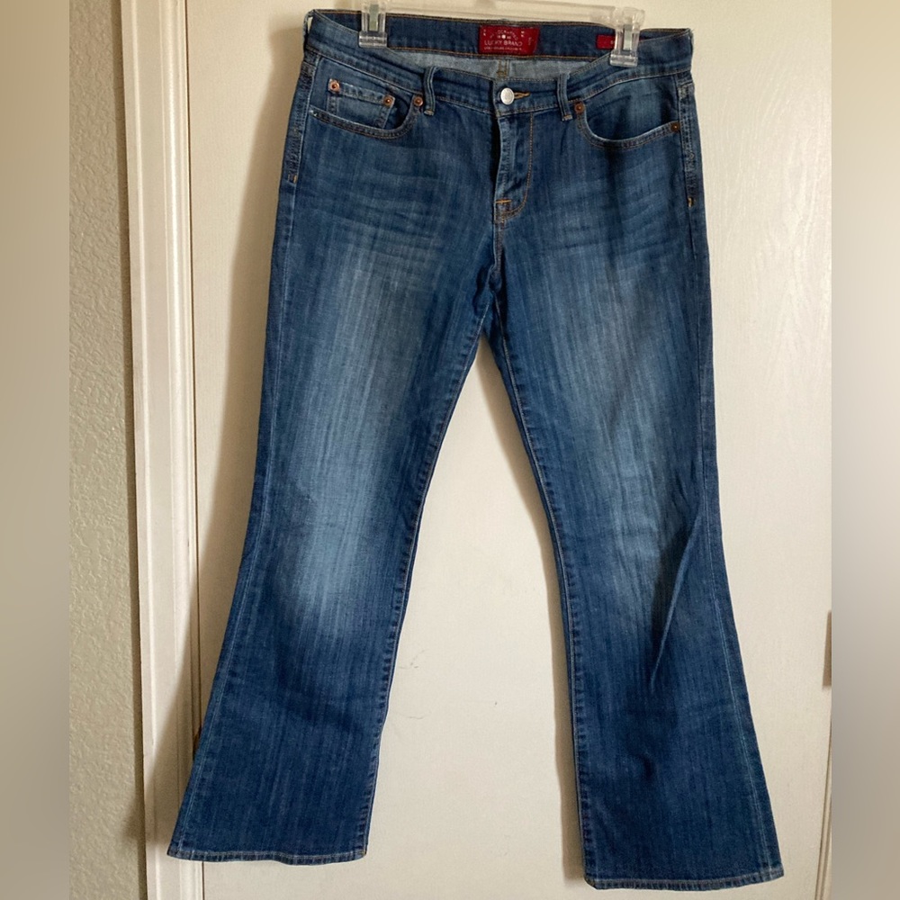 *Lucky Brand Medium Wash Sweet’N Low 90’s Size 6/28 Distressed Denim Jeans #Gy